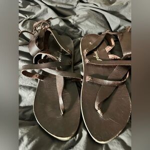 Free People Leather Gladiator Sandals size 39